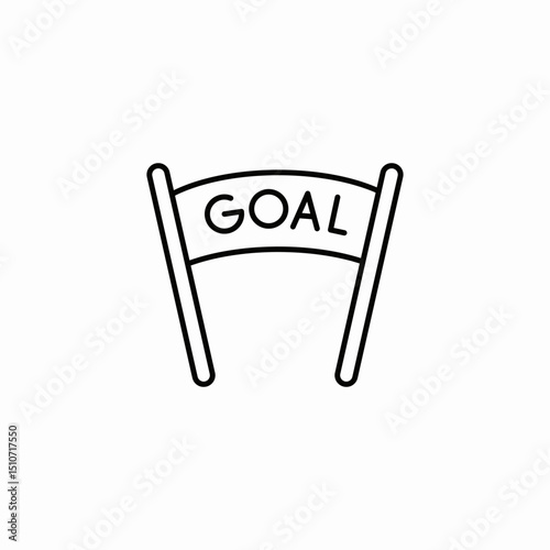 goal stand banner icon sign vector
