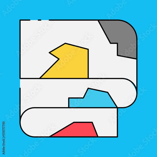 Paper single icon vector illustration