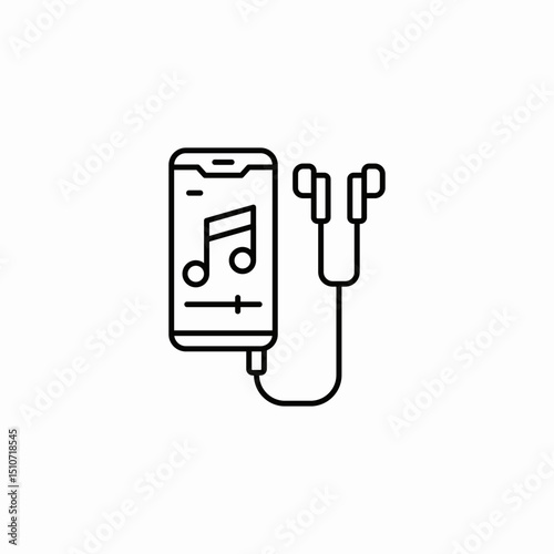 mobile earpiece icon sign vector