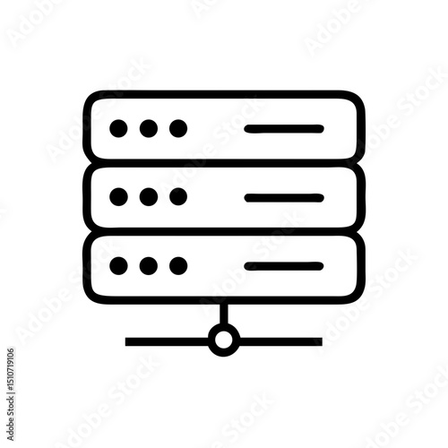 Data server icon for information storage and network management