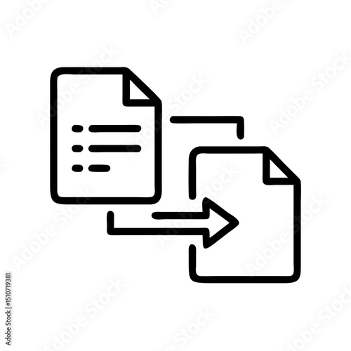 Data Export Icon for File Transfer and Document Sharing