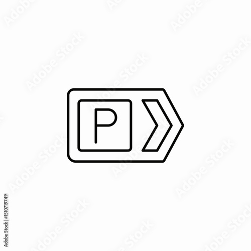 parking entrance icon sign vector