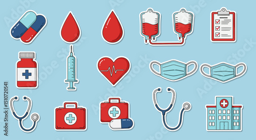 medical icons set