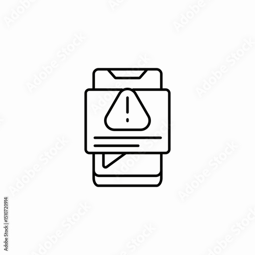 phone texting alert icon sign vector