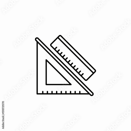 rulers measure icon sign vector