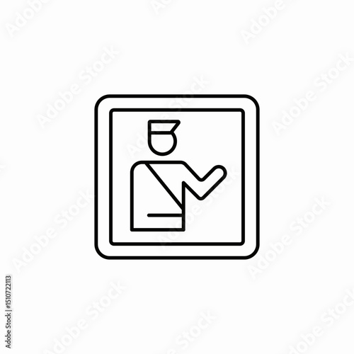 security guard icon sign vector