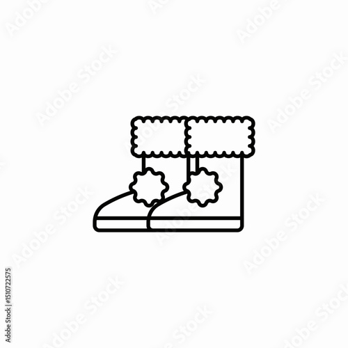 snow boots icon sign vector