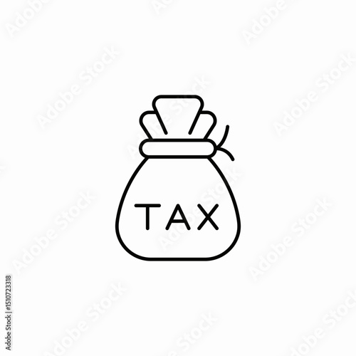 tax collecting icon sign vector