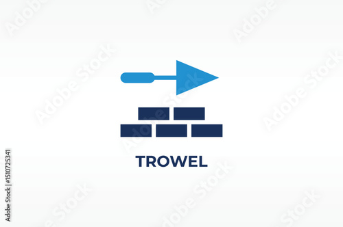 TROWEL vector, icon or logo sign isolated symbol illustration