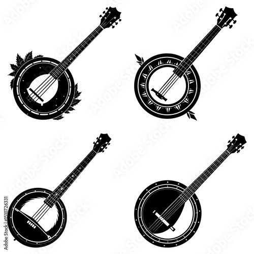 Banjo Silhouette vector illustration