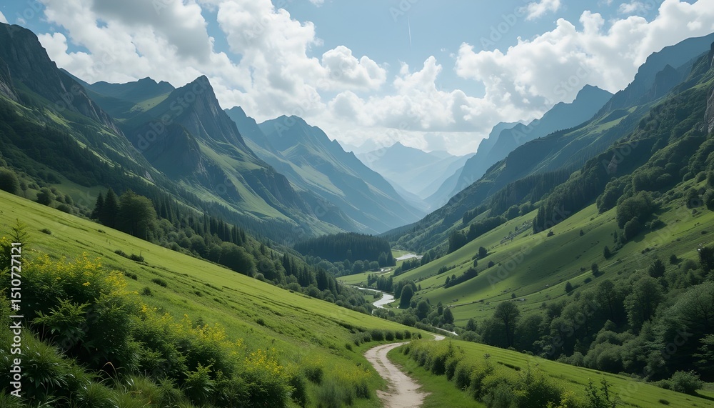 Fototapeta premium swiss alps landscape