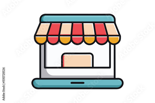 Online store vector illustration on white background