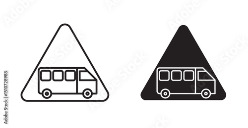 Tramway caution traffic sign