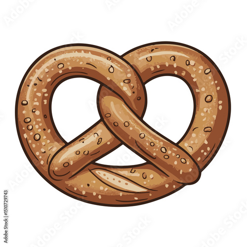 A horseshoe shape pretzel, a salty baked snack and bread food, isolated on white and in a glassA horseshoe shape pretzel, a salty baked snack and bread food, isolated on white and in a glass