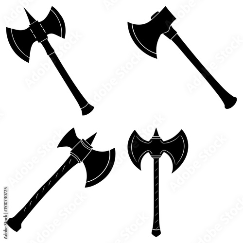 Axe Silhouette vector illustration