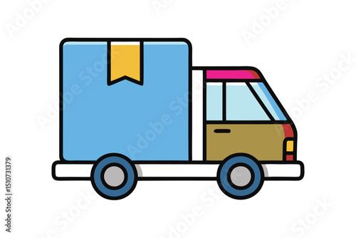 shipping delivery icon isolated on white background