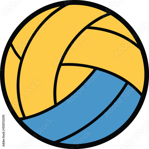 Dynamic Volleyball Design A Vibrant Illustration of a Classic Sports Ball