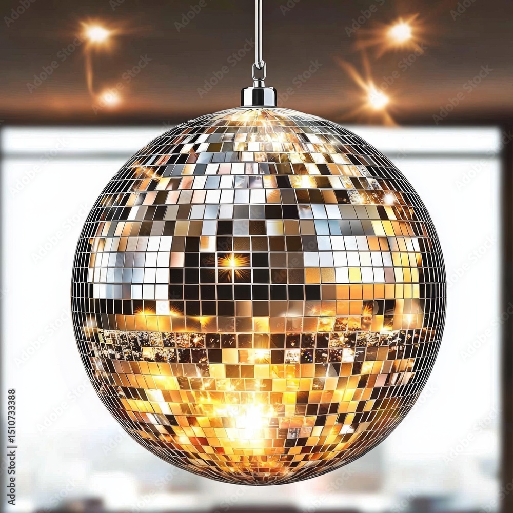 Fototapeta premium Enhance your event atmosphere with a dazzling disco ball.