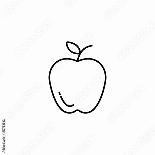 apple fruit icon sign vector