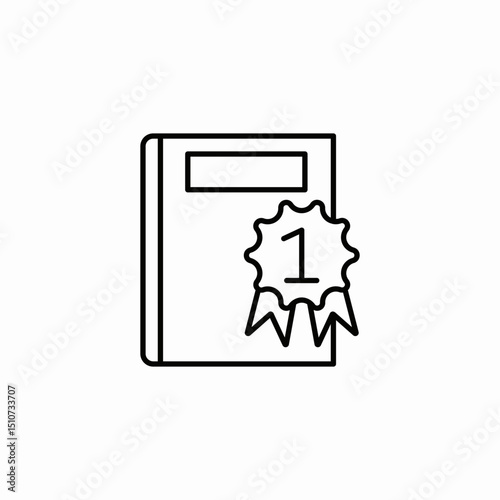 award notebook icon sign vector