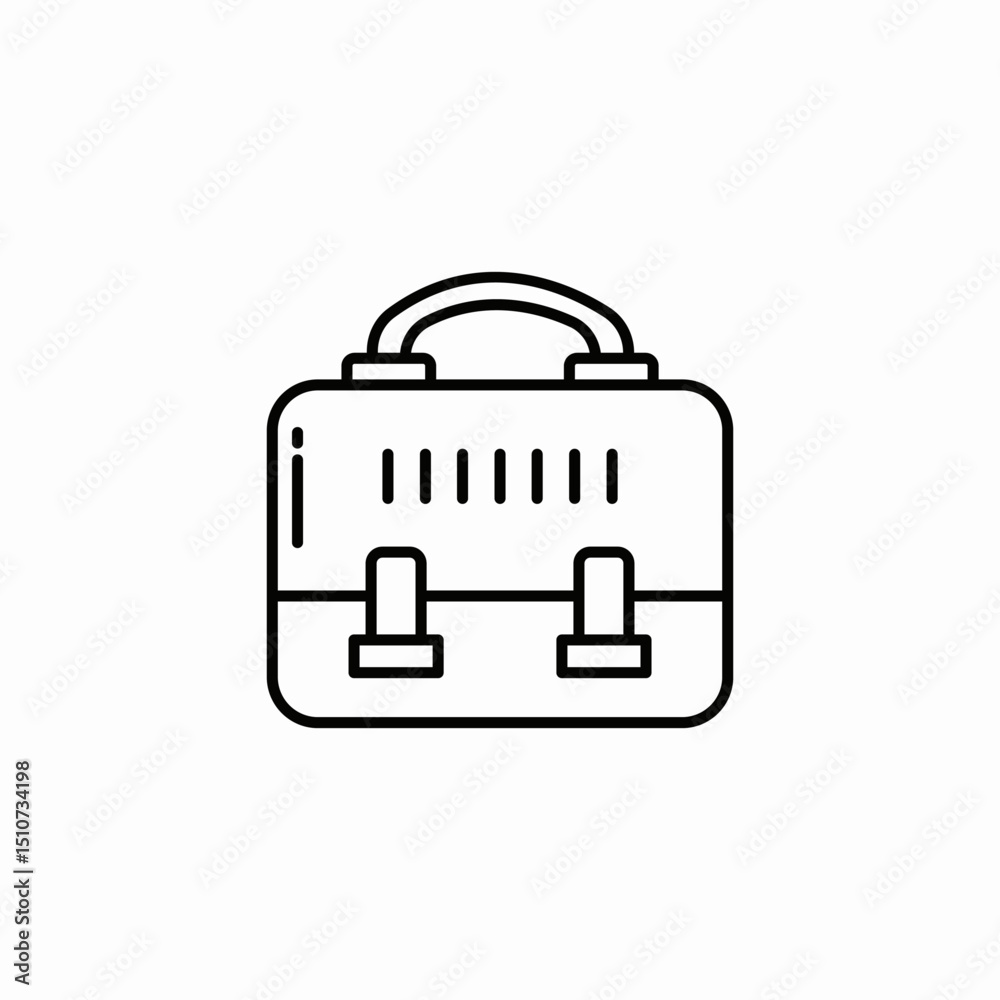 Obraz premium classic briefcase icon sign vector