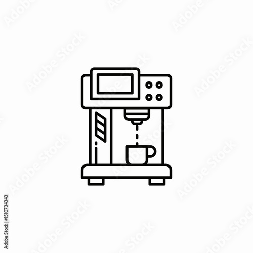 coffee machine icon sign vector