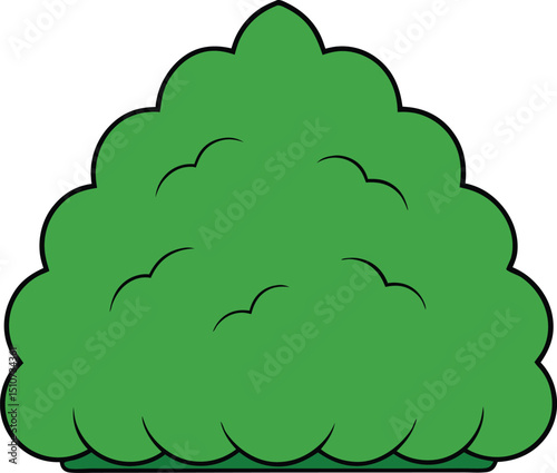 bush or shrub icon clipart vector on transparent background
