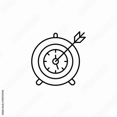 deadline reached icon sign vector