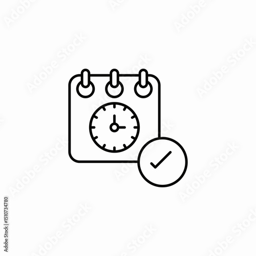 deadline met icon sign vector