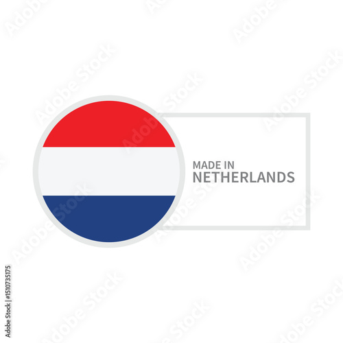 Free Download Made In Netherlands Label Icon Vector Design. - GFXLoad