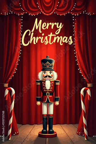 christmas music poster, christmas party poster, christmas poster background, santa poster, happy holidays poster, christmas poster greeting card, christmas, winter, holiday, landscape, illustration, x