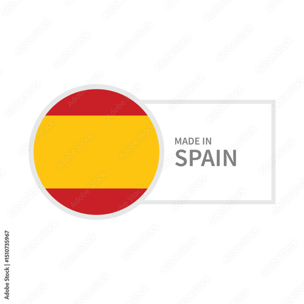 Fototapeta premium Made In Spain Label Icon Vector Design.