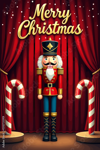 christmas music poster, christmas party poster, christmas poster background, santa poster, happy holidays poster, christmas poster greeting card, christmas, winter, holiday, landscape, illustration, x