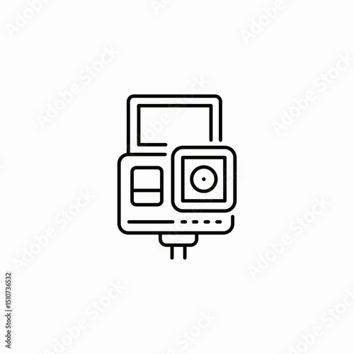 gopro camera icon sign vector