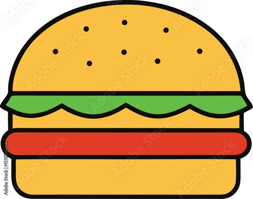 cheeseburger icon clipart vector on transparent background