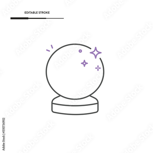 Magic Ball Icon Vector Design.