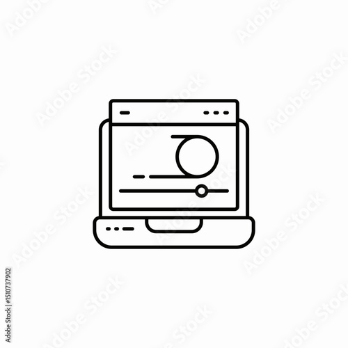 laptop web controls icon sign vector