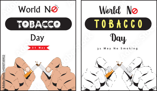World No Tobacco Day Poster – Anti Smoking Awareness Campaign, 31 May