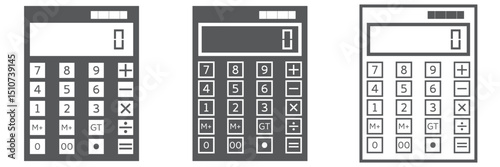 Calculator icon set. Accounting calculator icon. calculator vector