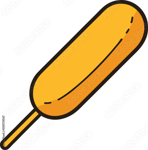 corn dog  icon clipart vector on transparent background