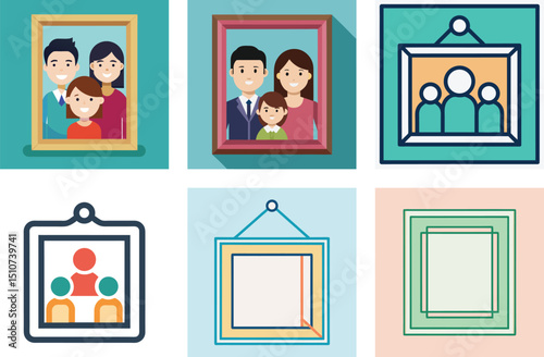 Family photo frame set icom