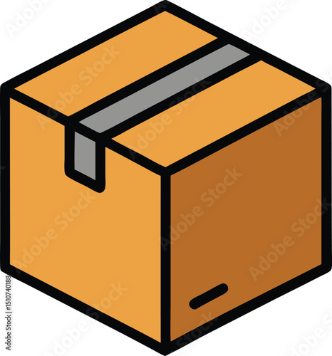 delivery box icon clipart vector on transparent background