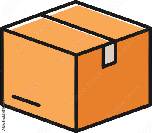 delivery box icon clipart vector on transparent background