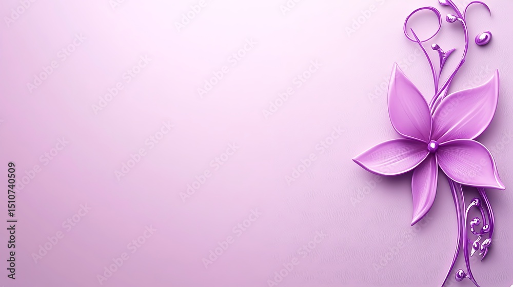 Fototapeta premium Elegant purple floral design (3)