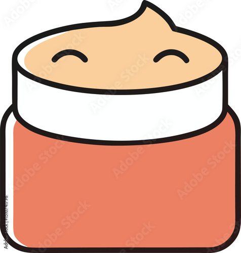 face cream jar icon clipart vector on transparent background