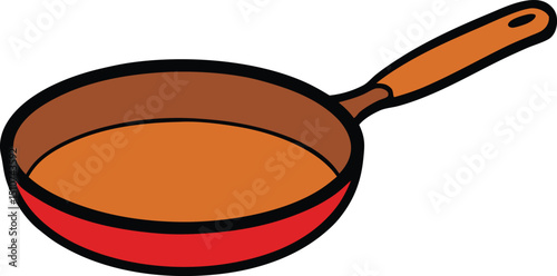 frying pan icon clipart vector on transparent background
