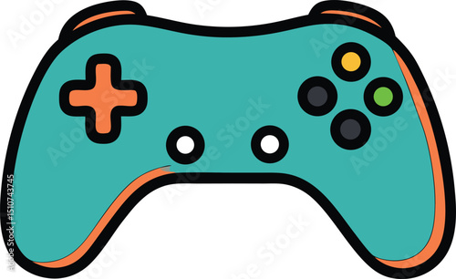 game controller icon clipart vector on transparent background
