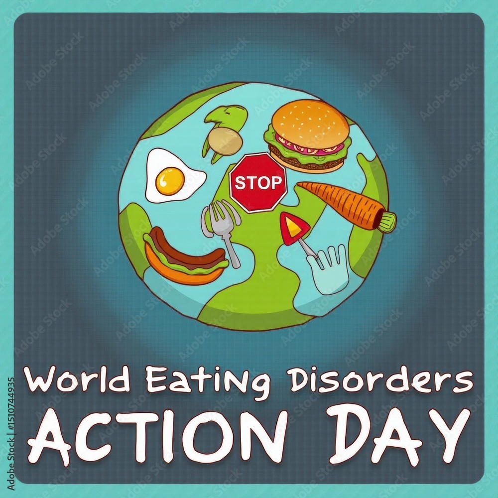 Fototapeta premium World Eating Disorders Action Day