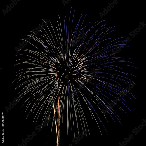 Closeup of fireworks exploding photo
