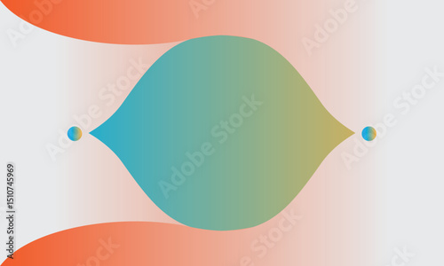 Gradient abstract background, An abstract, symmetrical digital artwork featuring a central, smooth, organic shape with gradient colors transitioning from blue to green to yellow.